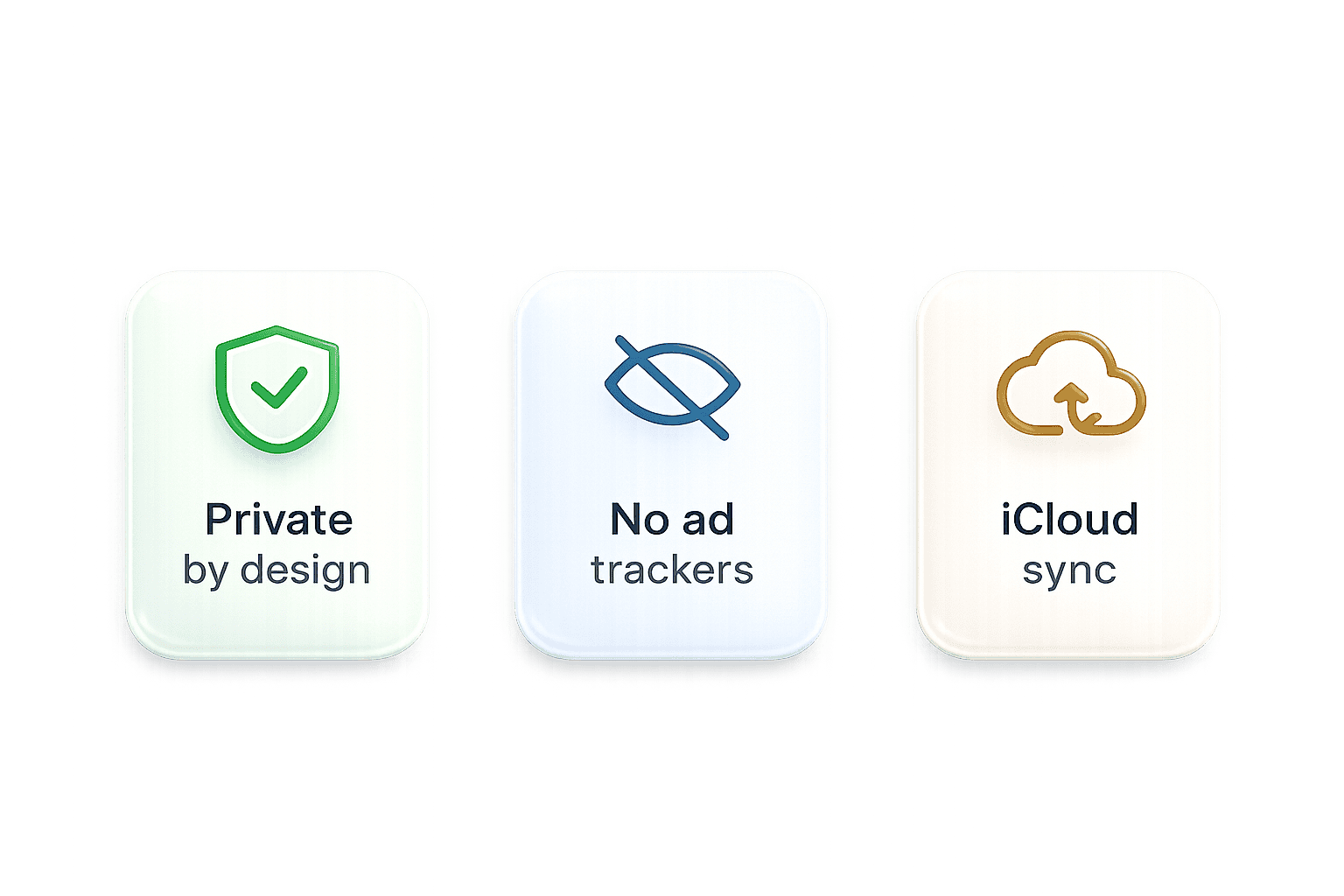 Spensio has no ads and no third-party trackers